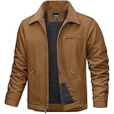 TACVASEN Mens Work Jackets Construction Duck Canvas Jacket Fleece Lined Sherpa Waterproof Warm Winter Heavy Coats