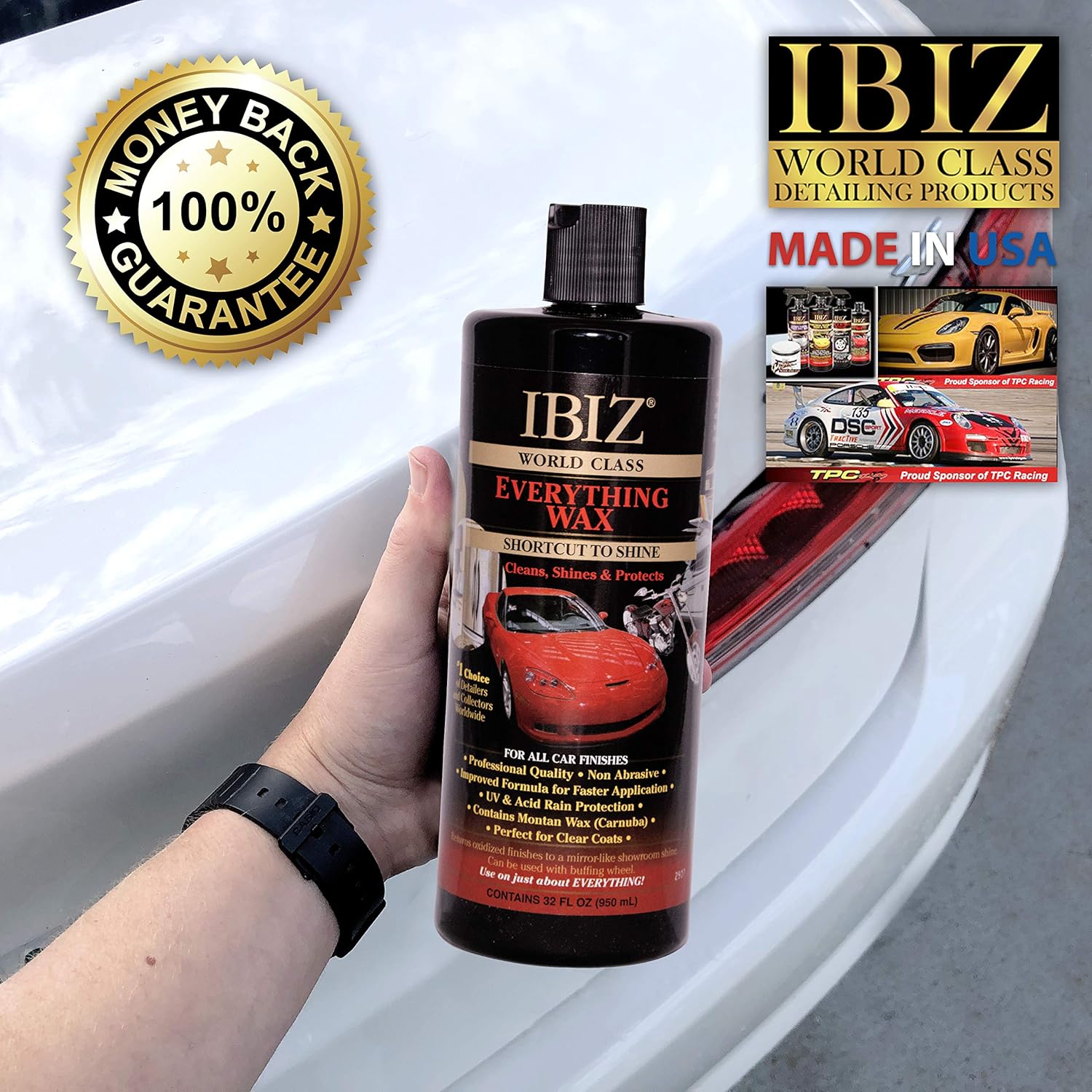 Amazon Com Ibiz World Class Car Wax Professional Grade Premium Carnauba Car Wax For Ultimate Shine And Protection Use On Car Color Automotive