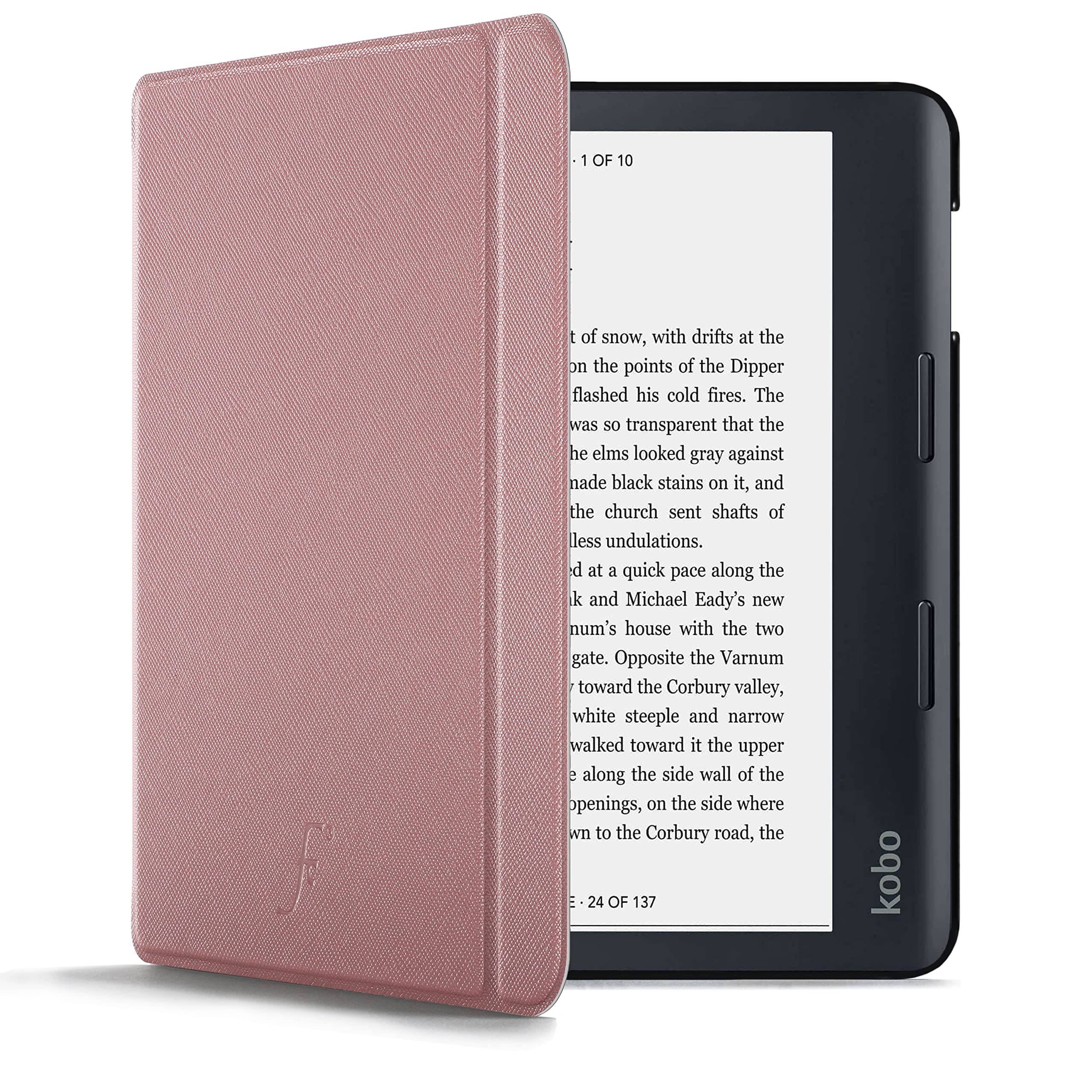 Forefront Cases Cover for Kobo Sage - Lightweight Kobo Sage 2021 Case, Shell Design - Rose Gold - Slim & Light, Smart Auto Sleep-Wake, Protective Kobo Sage Case, Cover