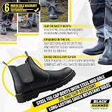 Black Hammer Mens Chelsea Safety Boots S3 SRC Steel Toe Black Leather 9UK view 3