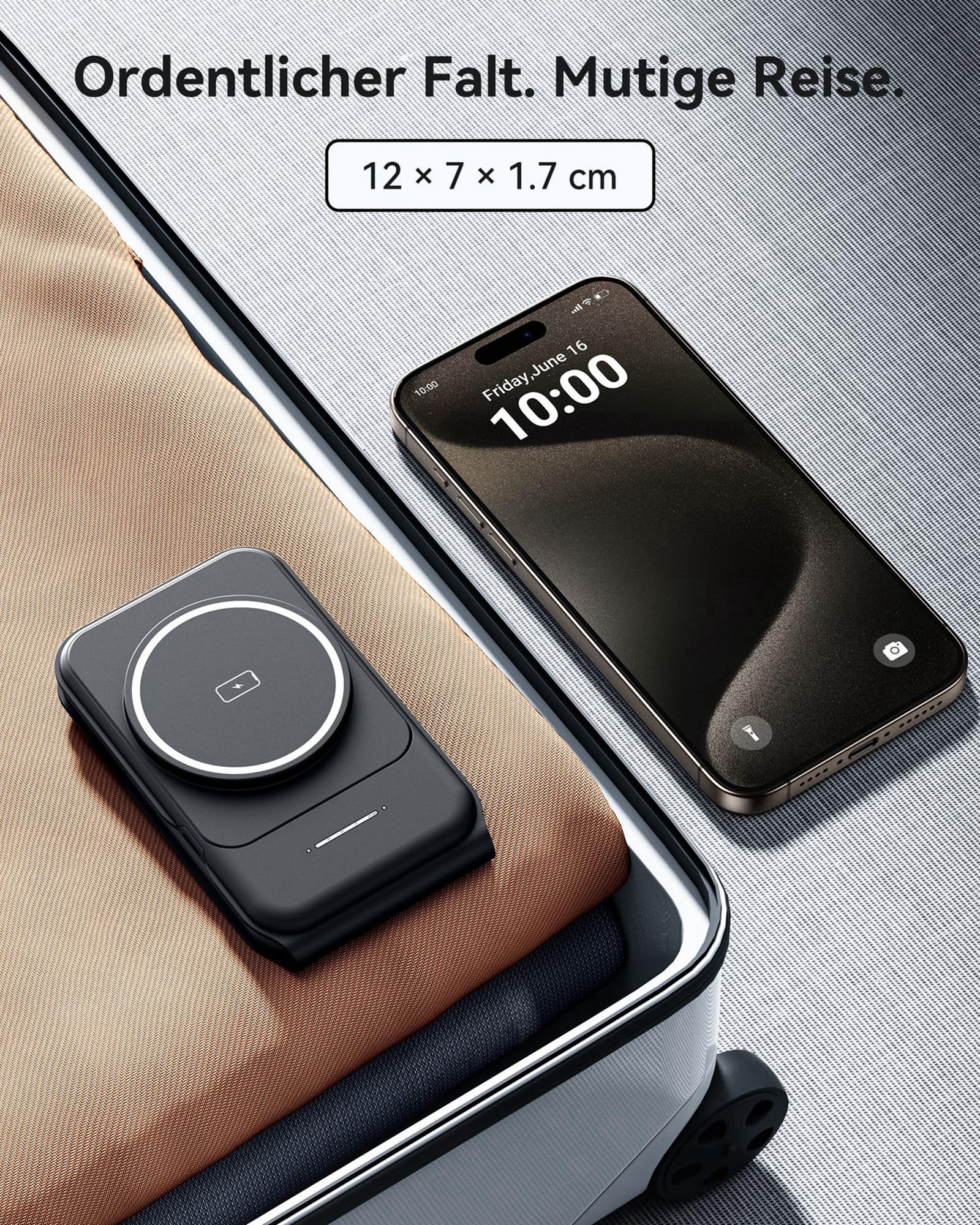 INIU 15W MagSafe Ladestation 3 in 1, Faltbares Wireless Charger Qi2-Zertifikat Reise ladegerät für iPhone 16/15/14/13/12, Apple Watch 9/8/7/6/SE, AirPods 4/3/Pro 2(mit 20W Adapter und USB-C-Kabel) 4