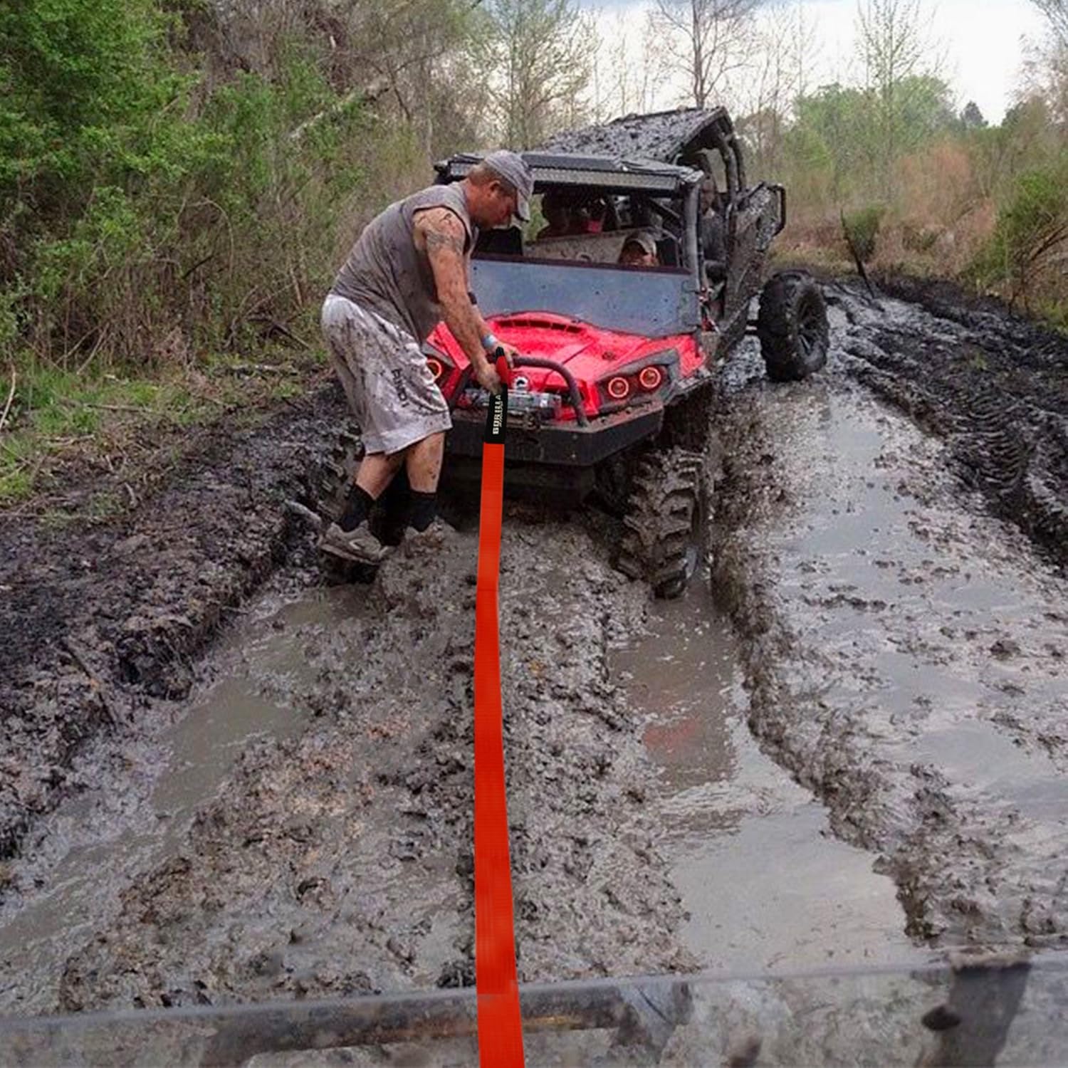 mud Gorilla Straps Heavy Duty Recovery Tow Strap snow and other