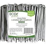 ECOgardener Extra Heavy Duty Galvanized Weed Barrier Landscape Fabric Staples