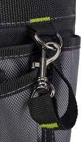 AWP L-804-1 Organizer Tool Pouch 7 Pockets Metal Belt Clip Black Gray view 8