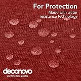 Deconovo Christmas Decorations Faux Linen Rectangle Tablecloth 51x87 Red view 4