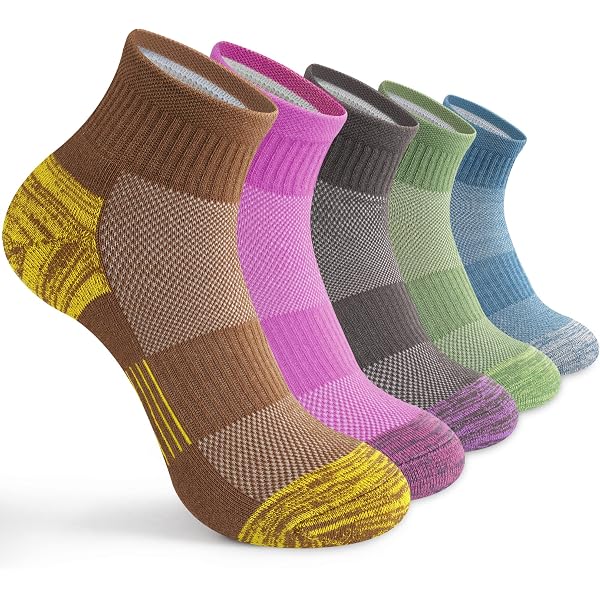5 Pares De Calcetines Tobilleros Para Mujer Con Suela Antideslizante - Algodón, Silicona En El Talón, Ideales Para Deporte