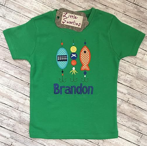 Amazon Boys Fishing Theme Shirt Personalized Fishing Lure Shirt Toddler Boys Fishing Lure T 