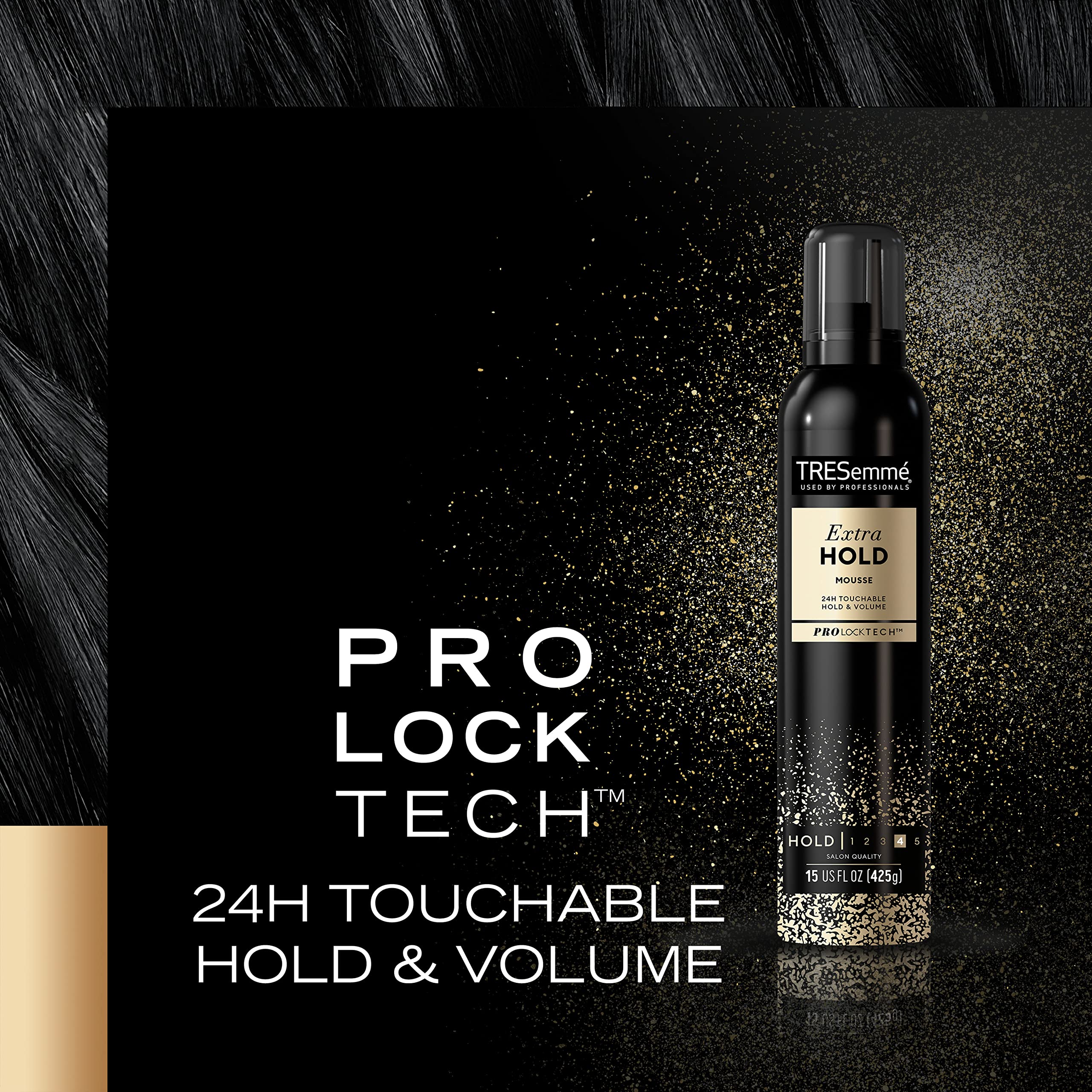TRESemmé Extra Hold Volumizing Mousse For 24H Touchable Hold & Volume with Pro Lock Tech 15 oz