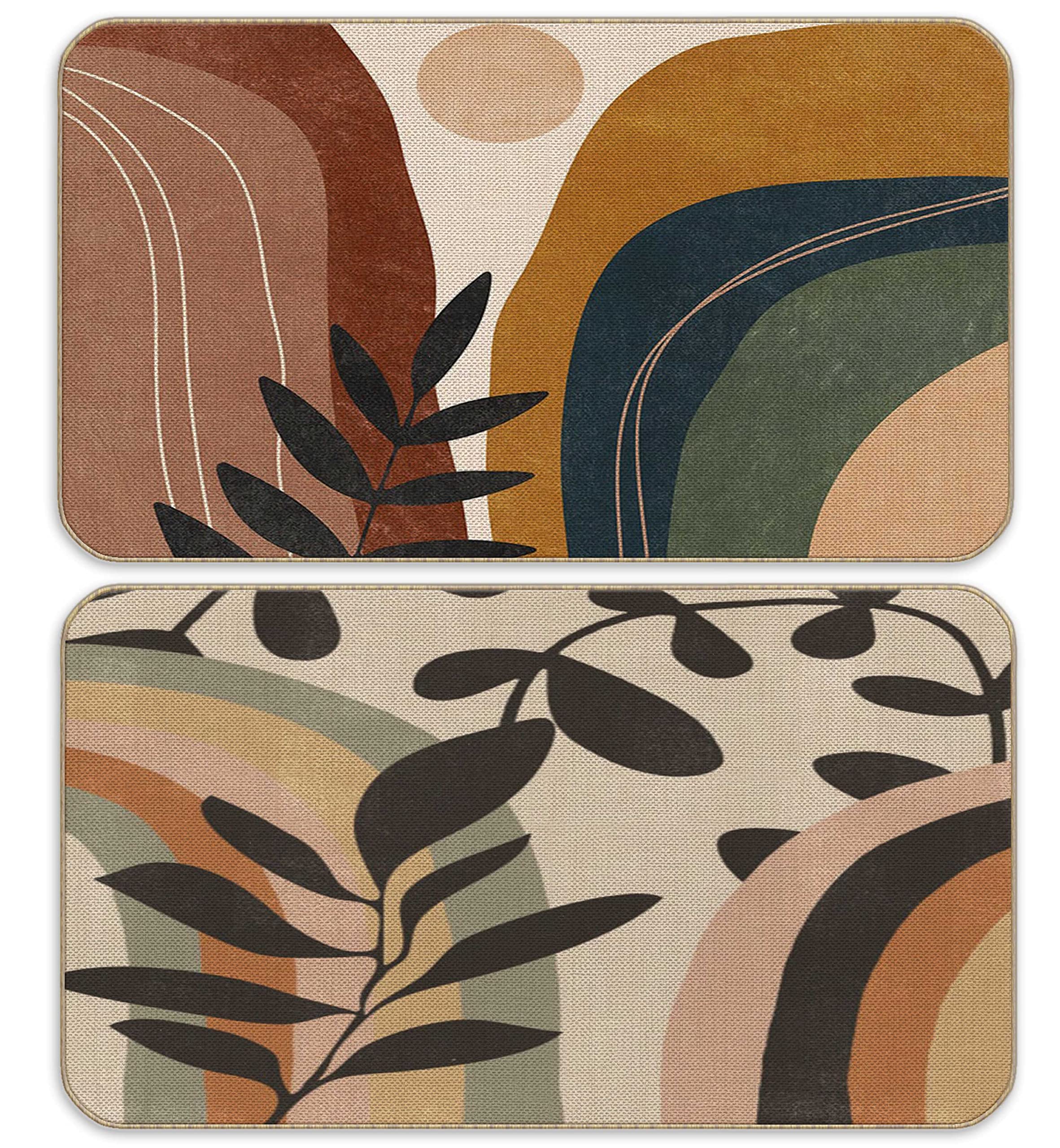 Nogrit Bohemian Doormat, 30 x 17 Inch, Set of 2, Non-Slip, Indoor-Outdoor, Handmade Doormat