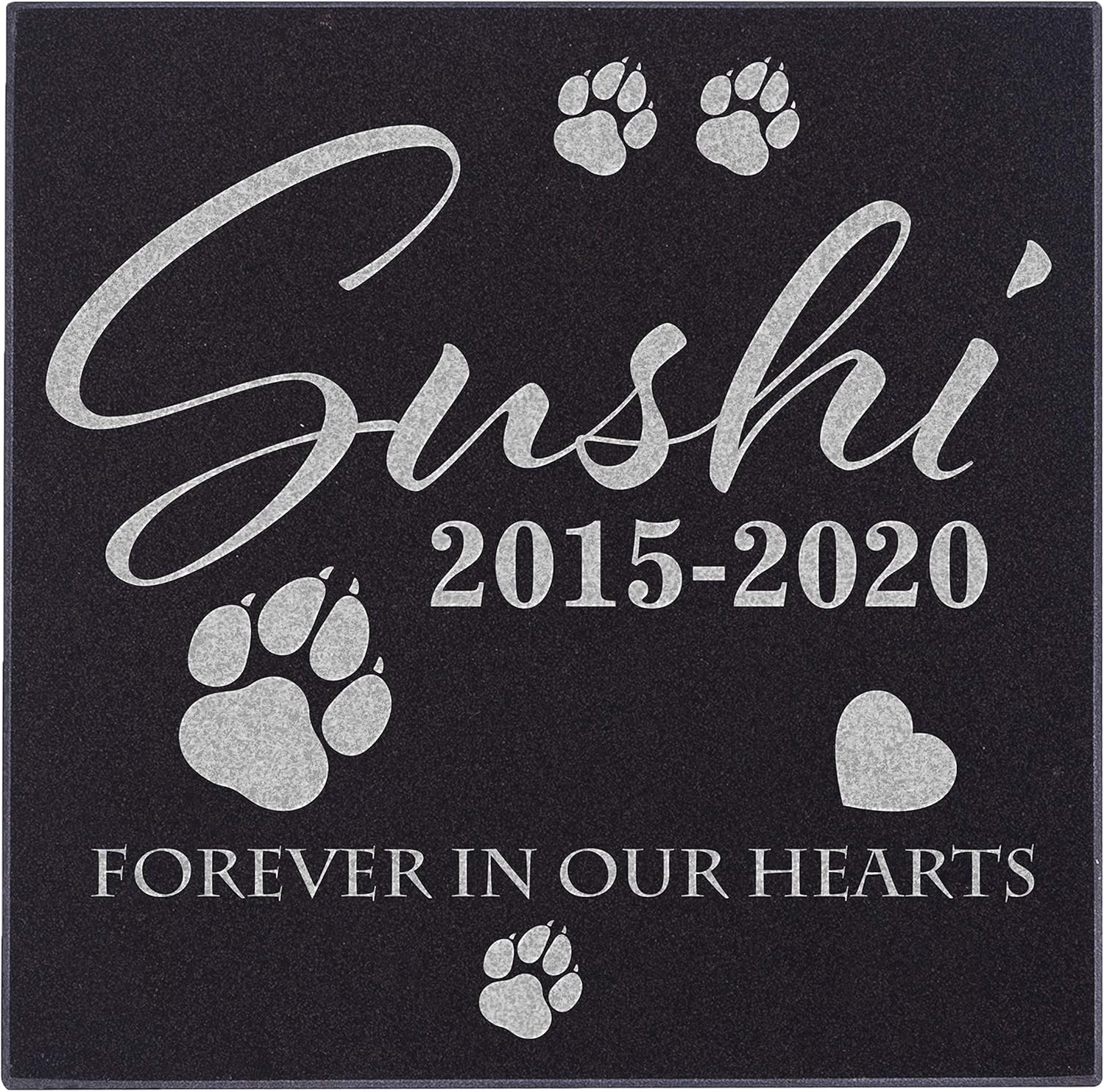 engraved pet memorial garden stone