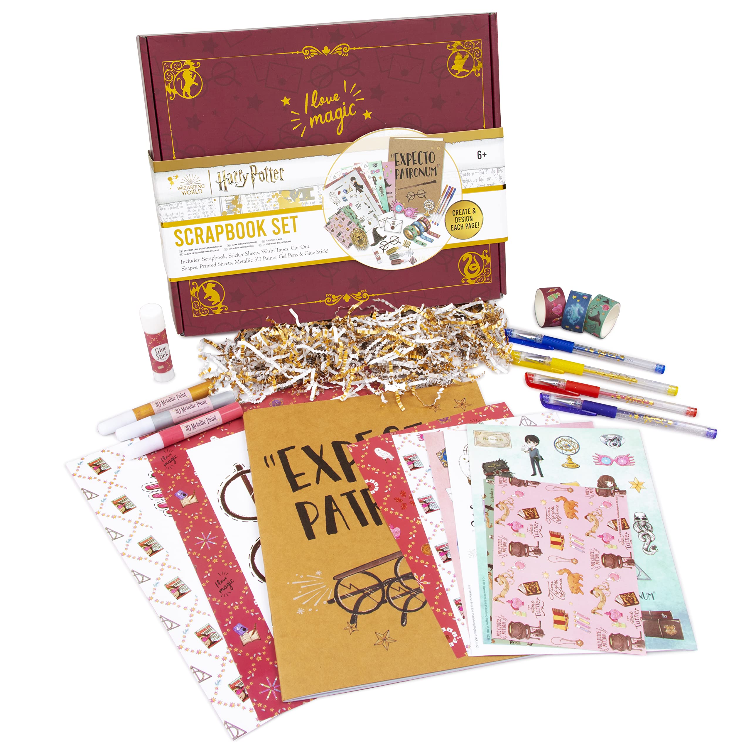 Wizarding World Harry Potter Scrapbook Set - Gifts for Girls - Arts and Crafts - Accessories Kit