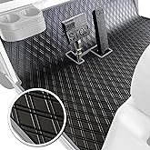 Xtreme Mats Club Car Compatible Golf Cart Mat, Full Coverage Rubber Floor Liner - Fits Club Car DS (1982-2013) and Villager (1982-2018) - Black with Grey Trim