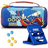 Sonic the Hedgehog Switch Case - Gaming On-the-Go Car Kit, Controller Grips, Hands-Free Stand, Games & Accessories Storage