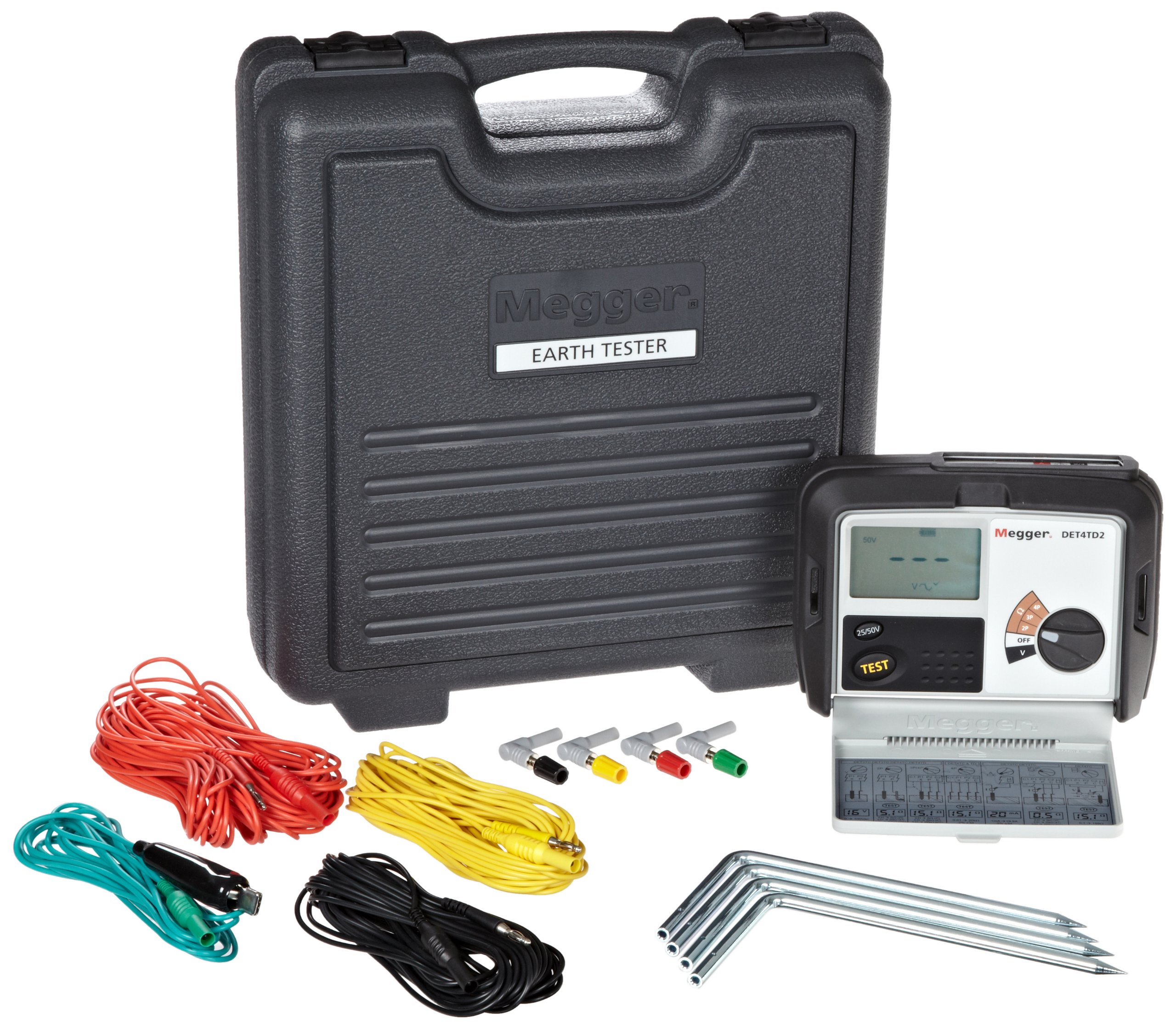 Megger DET4TD2 4Terminal Ground Resistance Tester with DryCell