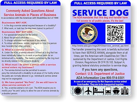 ada official service dog registry