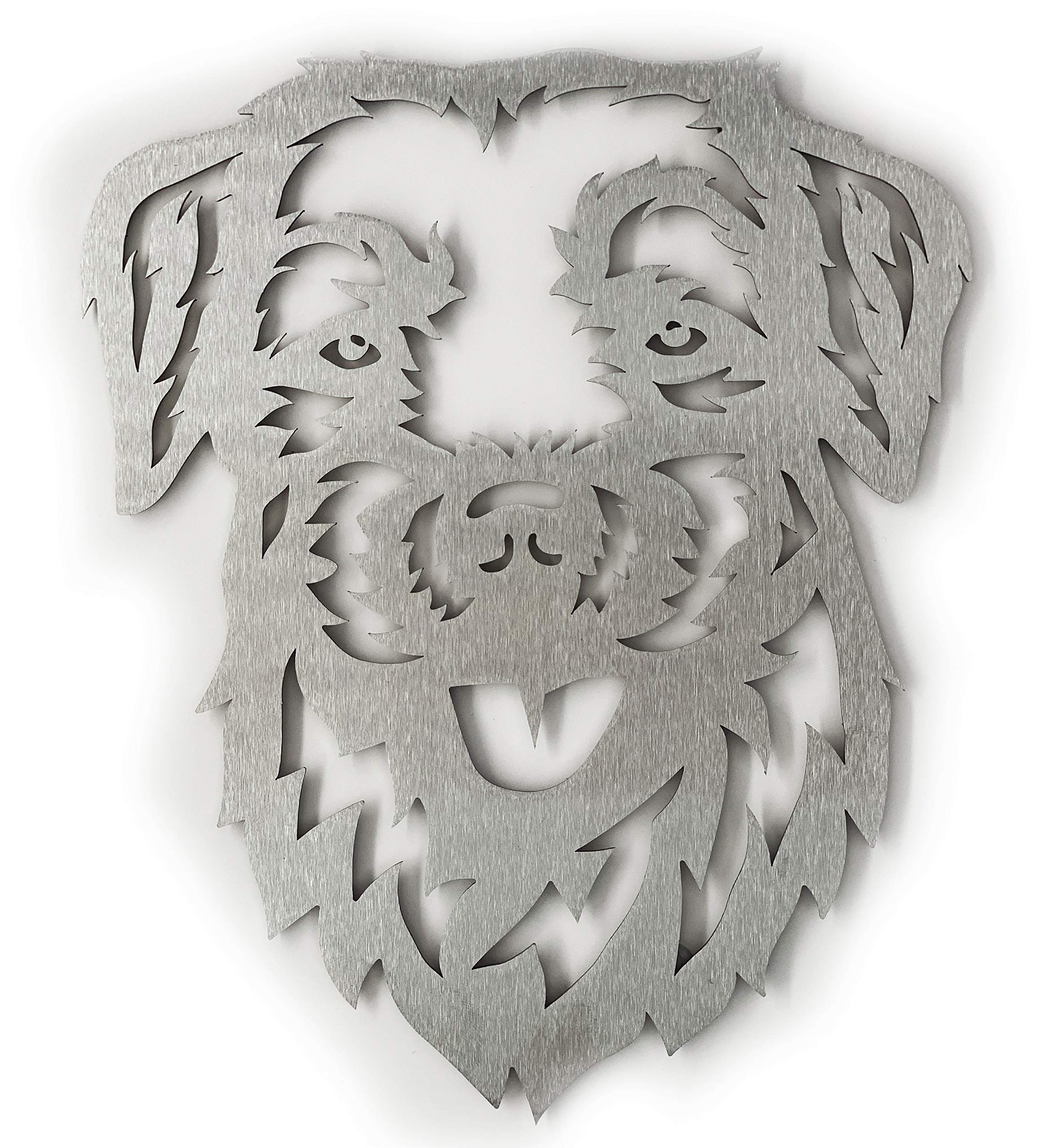 Image Industry Border Terrier Dog Garden Art Sculpture/Garden Ornament/Rusty Metal Dog/Metal Garden Sculpture/Metal Art (Large 549mm x 446mm)