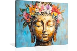 OWNANRTHM Buddha Wall Art Buddha Bathroom Painting for Bathroom Framed 12X16 inch