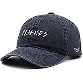 Waldeal Women's Friends Baseball Caps Embroidered Adjustable Denim Ball Cap Dad Hat