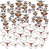 University of Texas Secondary Logo 50ct Vinyl Sticker Pack – Large Waterproof Bevo Mascot & Texas State Outline Longhorn Decals for Laptops, Water Bottles, Tablets, Scrapbooks, Vehicles & More