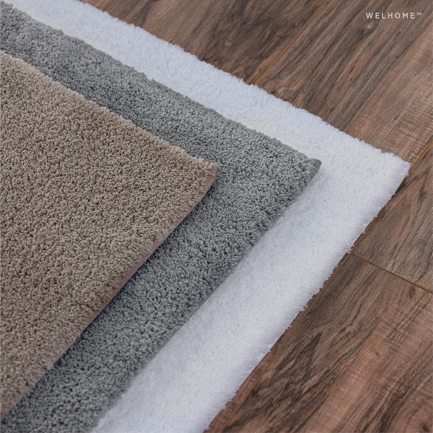 Welhome 100 Microfiber Drylon Non Slip Bath Rug Latex Backing Ultra Absorbent Quick Dry Soft Durable Hotel Spa Bathroom Collection 17 X 24 21 X 34 Linen Amazon Ca Home Kitchen