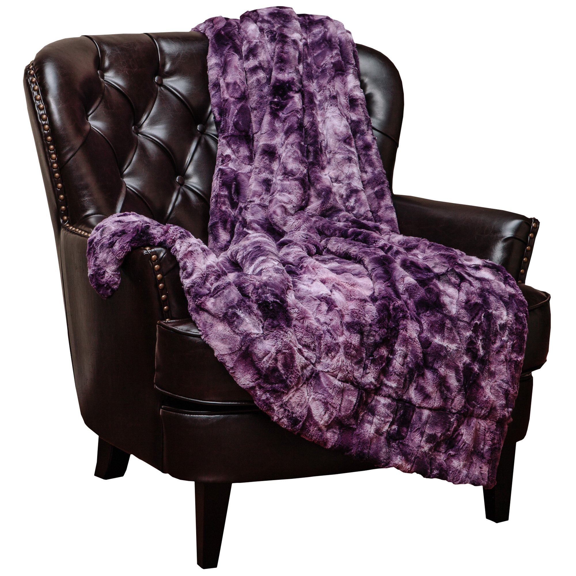 Chanasya Faux Fur Bed Throw Blanket Super Soft Fuzzy Cozy Warm Fluffy