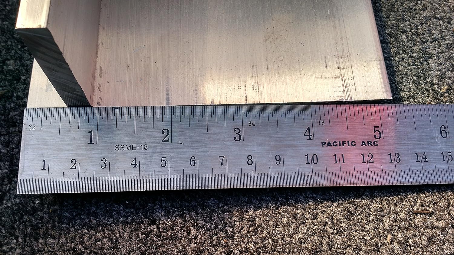 Aluminum Angle Plate 21/64" (.328 thk) X 213/64" X 51/4