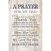 DEXSA Prayer for My Dad Wood Frame Wall Plaque for Father’s Day, Birthday Gift for Dad | Made in USA | Bonus Dad Gift, Father