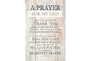 DEXSA Prayer for My Dad Wood Frame Wall Plaque for Father’s Day, Birthday Gift for Dad | Made in USA | Bonus Dad Gift, Father-in-Law Picture Frame | Best Dad Plaque from Son or Daughter | 6x9 inches