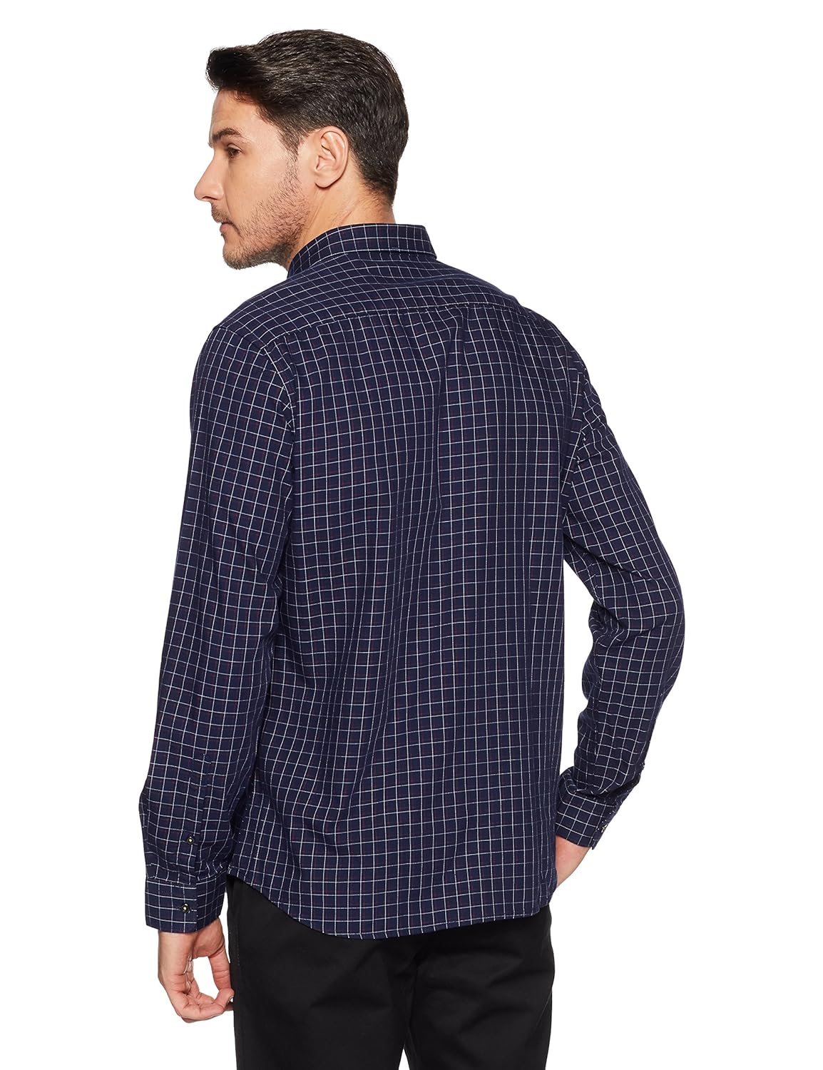 van heusen sport men's plain slim fit cotton casual shirt