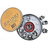 JOKUMO 11 Piece Round Linzer Cookie Cutter Set – High Grade 430 Stainless Steel - with Storage Tin