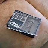 Stackers Navy Blue Valet Tray with Acrylic Display Lid - Organiser view 2