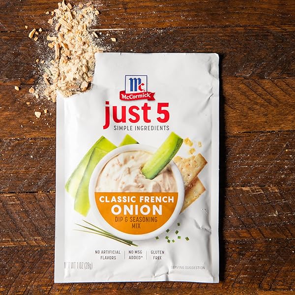 MCCORMICK, JUST 5 SIMPLE INGREDIENTS CLASSIC FRENCH ONION DIP & SEASONING MIX, 1 OZ