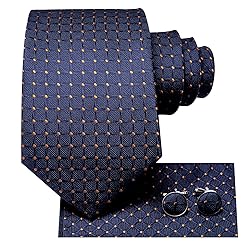 Hi-Tie Navy Gold Plaid Ties and Self-tied Bowtie