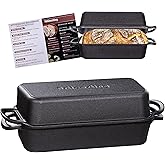 Articasting 11x5 Inch Cast Iron Loaf Pan With Lid,5.8 Qt Large Loaf Pans For Sourdough Bread Baking, Pre-Seasoned Heavy Duty Dutch Oven Bread Pan For a Crispy Crust