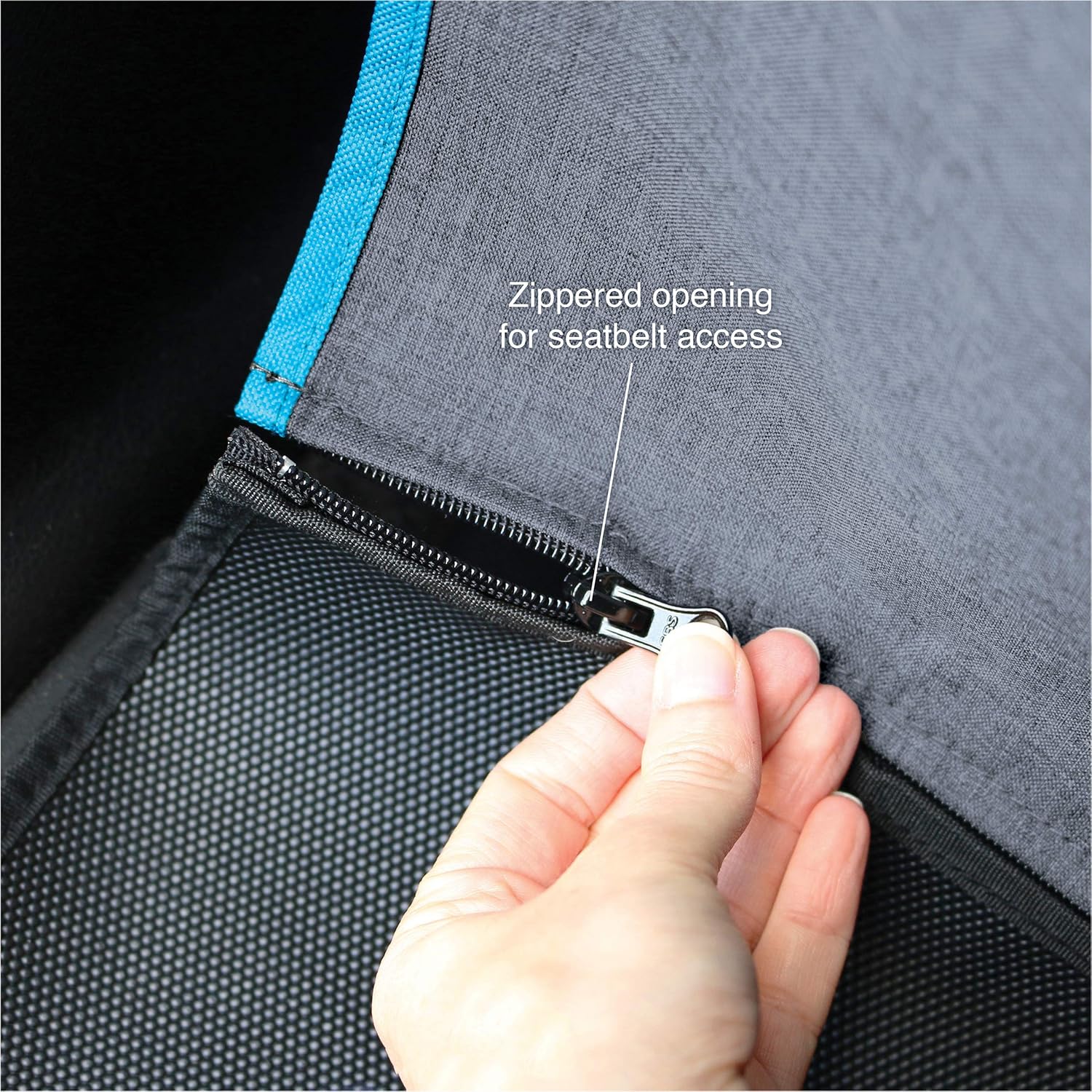 Kurgo Coast to Coast Heather Full Backseat Car Hammock for Dogs Water-Repellent Protective Cover, Waterproof, Width 140 cm, Grey - Image 5