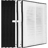 Hichoryer MD1-0022 Replacement Filter, Compatible with Vornado Air Purifier Models AC300, AC350, AC500, AC550, PCO200, PCO300 and PCO500, 2 HEPA Filter MD1-002 + 4 Pre-Filter MD1-0023