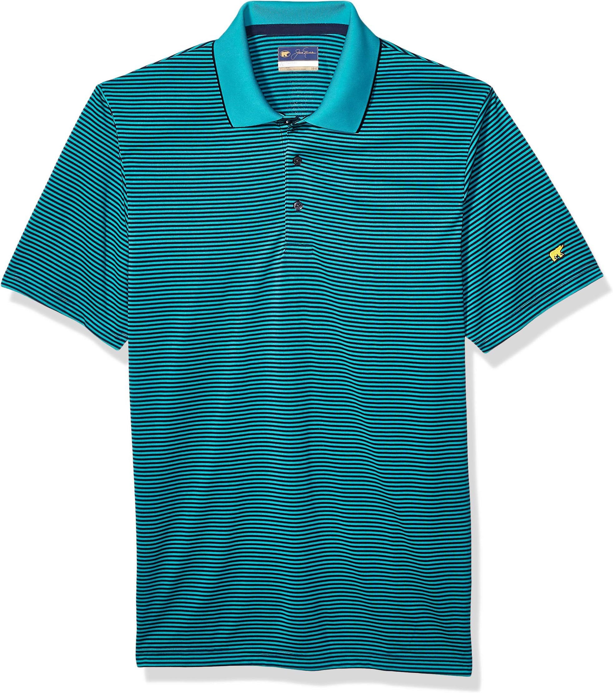 Jack Nicklaus Men's Striped Polo, Baltic, L