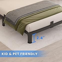 MAF 4 Inch Twin Metal Platform Bed Frame with Round