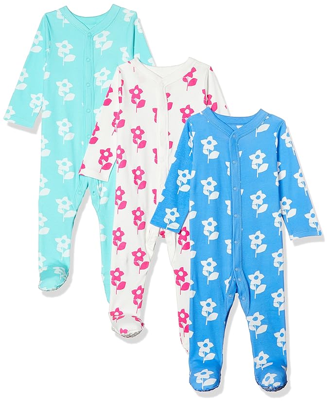Buy Marks & Spencer Baby Boys' Sleepsuit (Pack of 3) (T786619MULTI_Tiny