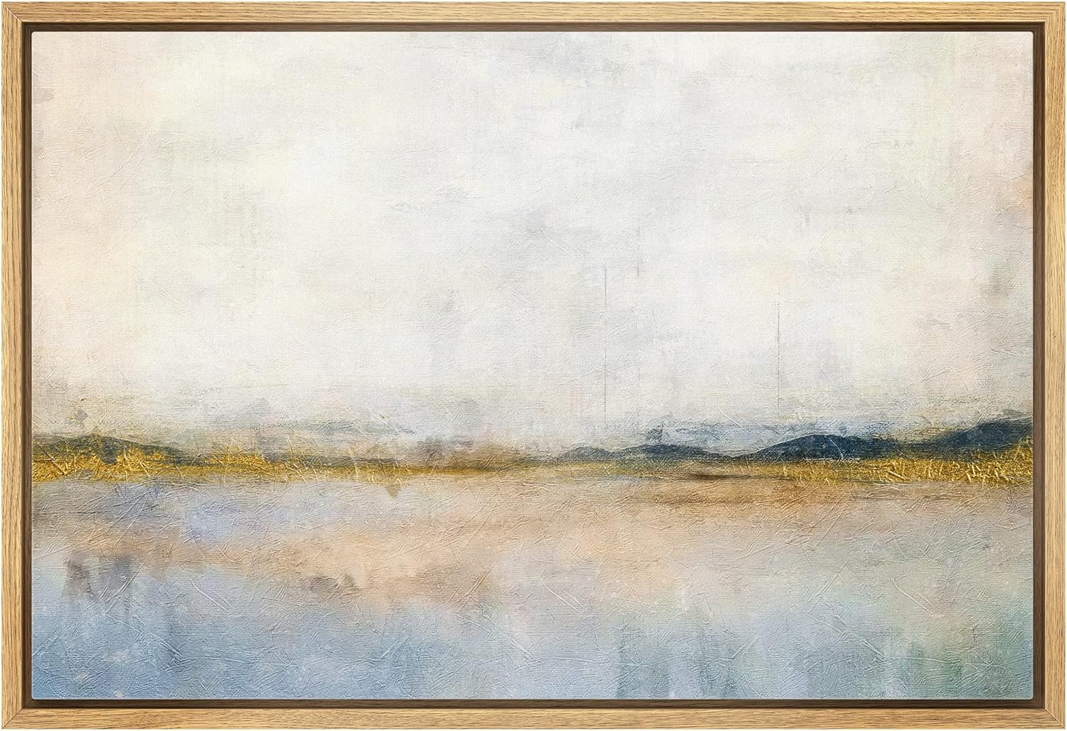 Wall Décor - wall26 Framed Canvas Print Wall Art Grunge Minimal Pastel Landscape Nature Wilderness Illustrations Fine Art Farmhouse/Country Decorative Rustic for Living Room, Bedroom, Office - 24