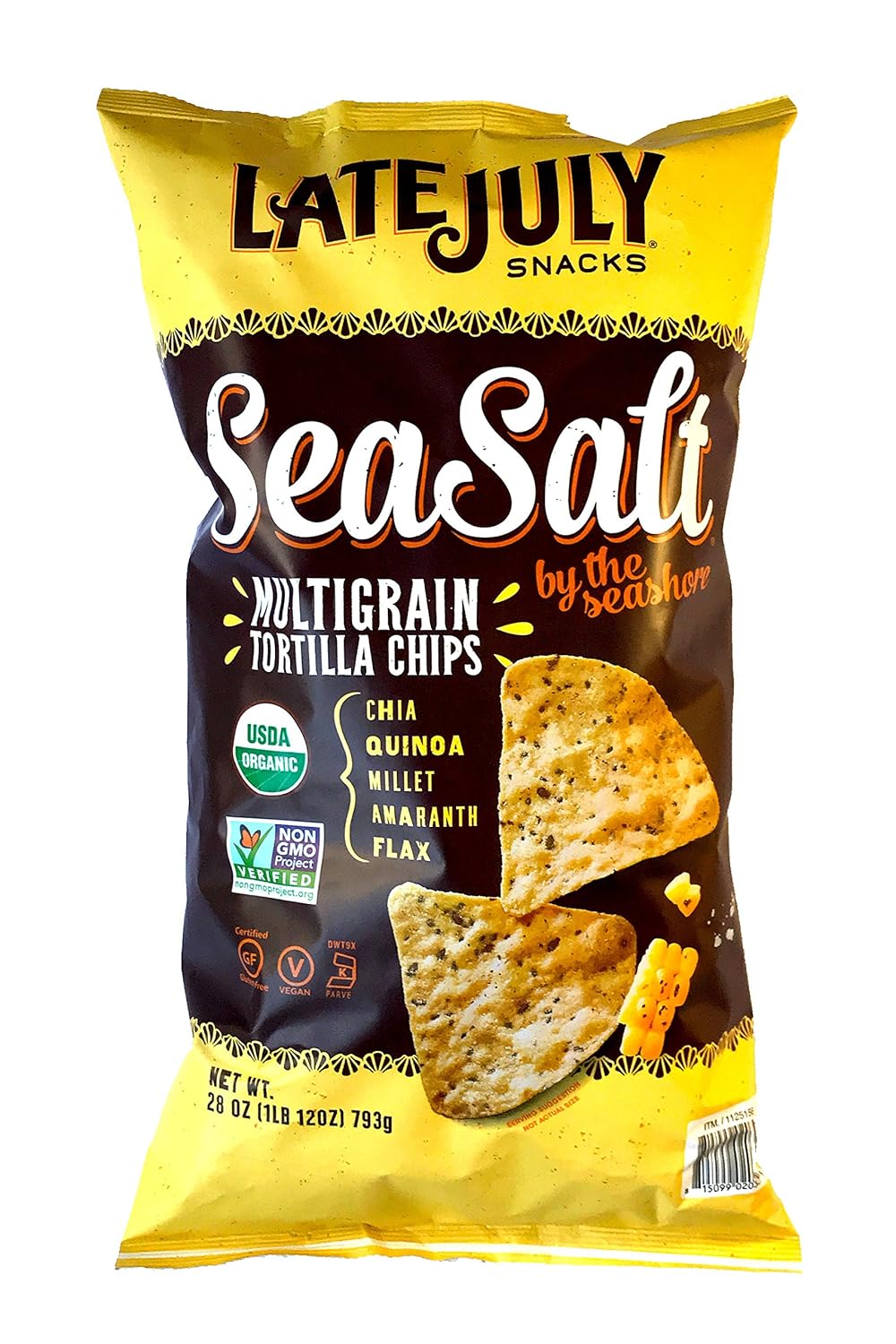 Amazon Com Late July Organic Multigrain Sea Salt Tortilla Chips 28oz Bag