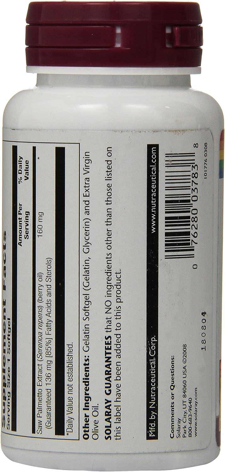Solaray Saw Palmetto Berry Extract, 160 mg | 120 Count: Health & Personal Care