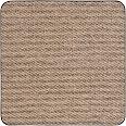 House, Home and More Skid-Resistant Carpet Indoor Area Rug Floor Mat - Black Ripple - 4 Ft X 4 Ft - Non Slip Rubber Backing, Stain Resistant, Dog Friendly, Living Room