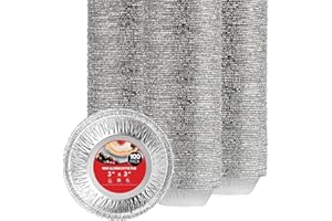 Stock Your Home 100 Count Aluminum Mini Pie Pans - 3 Inch Disposable Recyclable Foil Pie Tins for Bakeries, Cafes, Restaurant