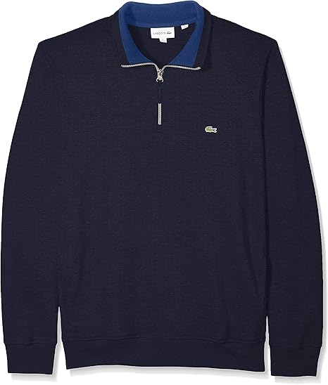 navy blue lacoste sweatshirt