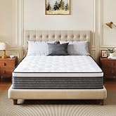 CH CHARME HOUSE Queen Mattress 10 Inch Hybrid Mattresses in a Box | Medium Feel Foam and Individual Pocket Springs, Fiberglass Free Mattress, Extra Edge Support, Pressure Relief, CertiPUR-US