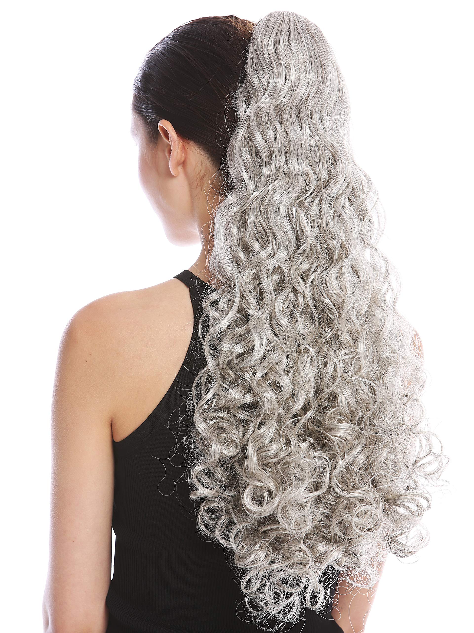 WIG ME UP - 9563B-V-51 Ponytail Hairpiece Extensions very long voluminous curled curls silver gray 23inch