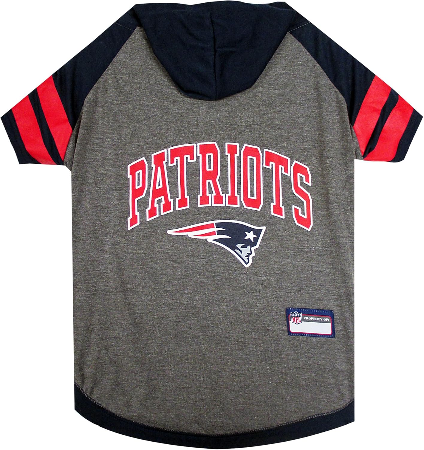 Amazon Com Nfl New England Patriots Hoodie For Dogs Cats Nfl Football Licensed Dog Hoody Tee Shirt X Small Sports Hoody T Shirt For Pets Licensed Sporty Dog Shirt