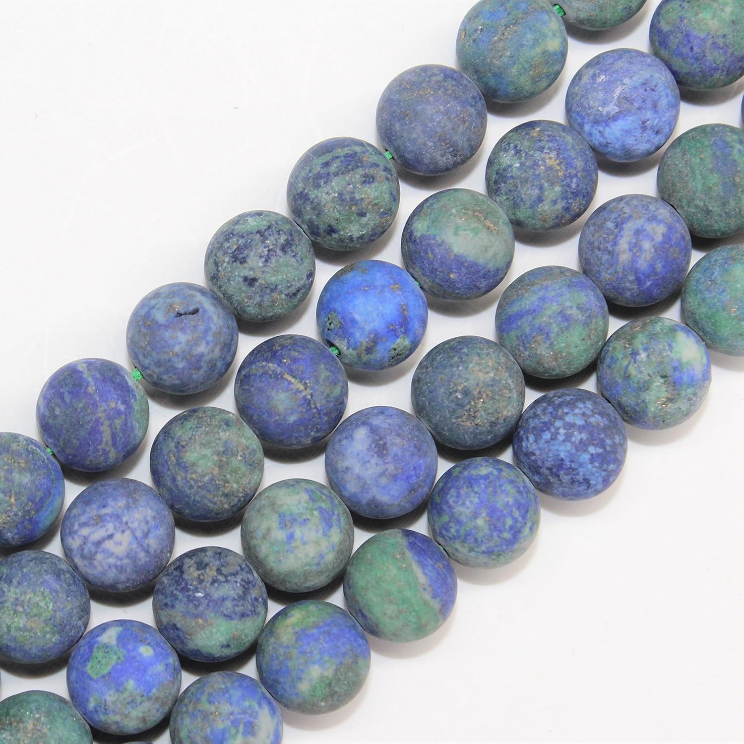 8mm Azurite Chrysocolla Gemstones Round Loose Beads 15/"