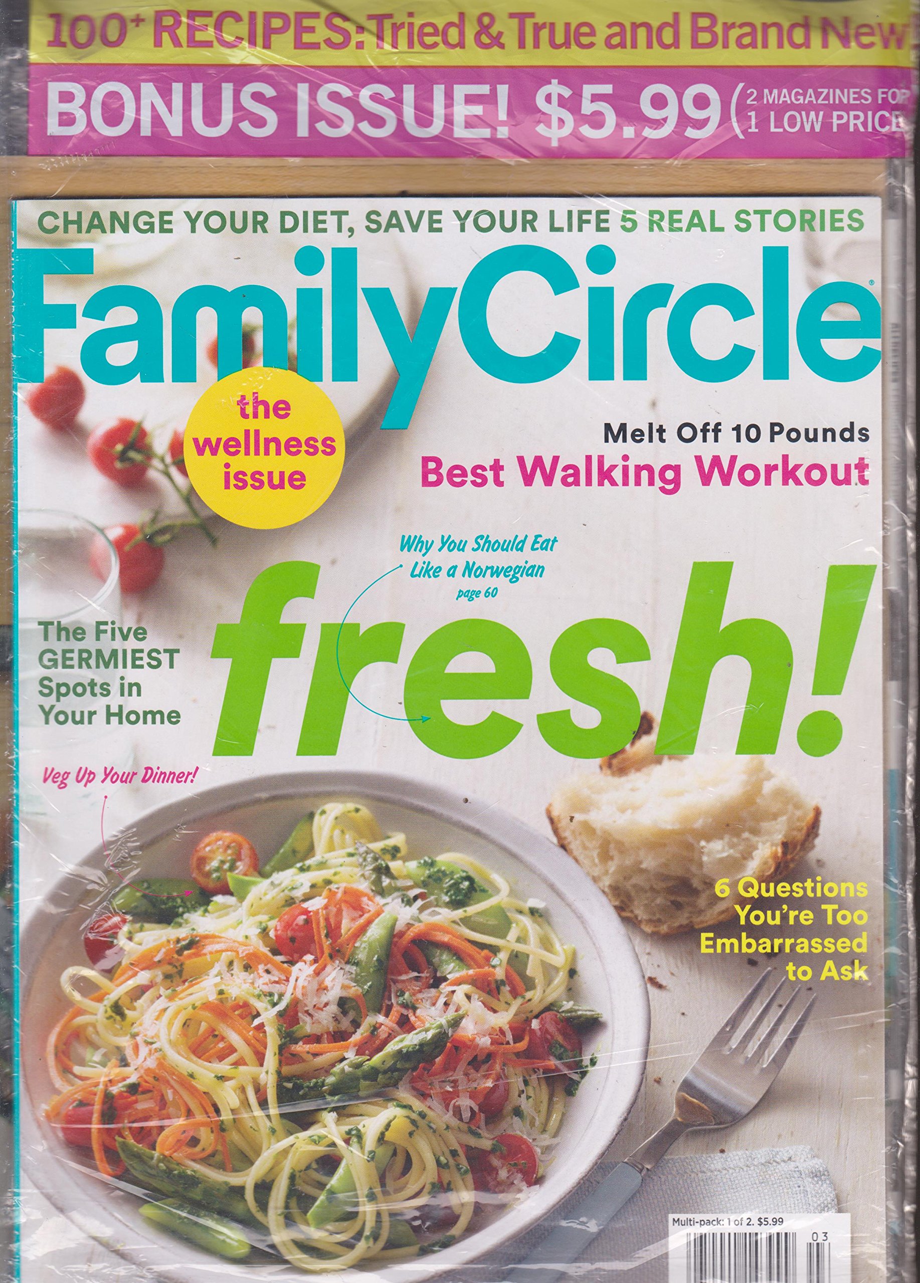 Family Circle March 2017 All Recipes February March 2017 Magazine 2 Pack Amazon Com Books